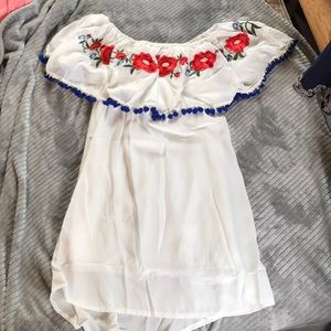 Little white off the shoulder dress